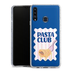 Silikon Glitter Case transparent-silber