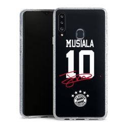 Silikon Glitter Case transparent-silber