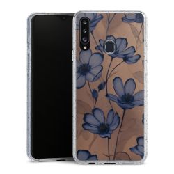 Silikon Glitter Case transparent-silber