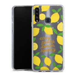 Silikon Glitter Case transparent-silber