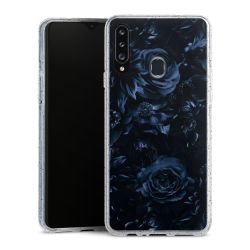 Silikon Glitter Case transparent-silber