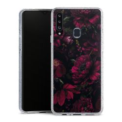 Silikon Glitter Case transparent-silber