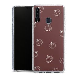 Silikon Glitter Case transparent-silber