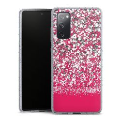 Silicone Glitter Case silver glitter