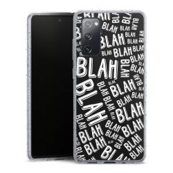 Silikon Glitter Case transparent-silber