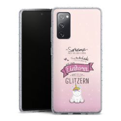 Silikon Glitter Case transparent-silber