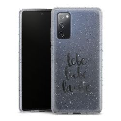 Silikon Glitter Case transparent-silber