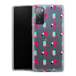 Silicone Glitter Case silver glitter