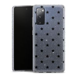 Silicone Glitter Case silver glitter