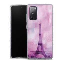 Silikon Glitter Case transparent-silber