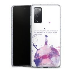 Silikon Glitter Case transparent-silber