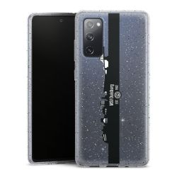 Silikon Glitter Case transparent-silber