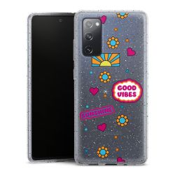 Silicone Glitter Case silver glitter