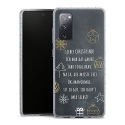 Silikon Glitter Case transparent-silber