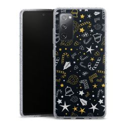 Silicone Glitter Case silver glitter