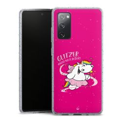 Silikon Glitter Case transparent-silber