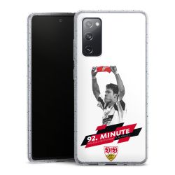 Silikon Glitter Case transparent-silber