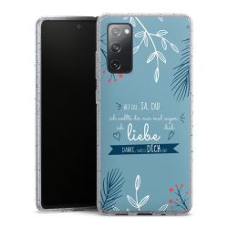 Silikon Glitter Case transparent-silber