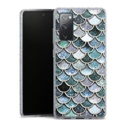 Silicone Glitter Case silver glitter