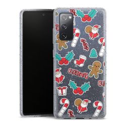 Silicone Glitter Case silver glitter