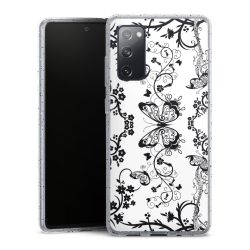 Silicone Glitter Case silver glitter