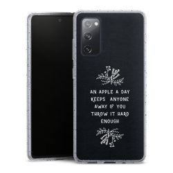 Silikon Glitter Case transparent-silber