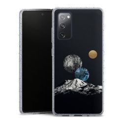 Silikon Glitter Case transparent-silber