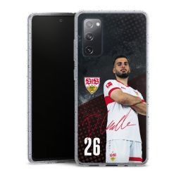 Silikon Glitter Case transparent-silber