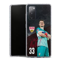 Silikon Glitter Case transparent-silber