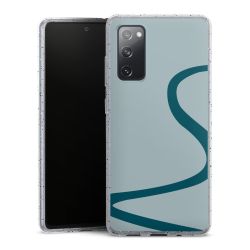 Silikon Glitter Case transparent-silber