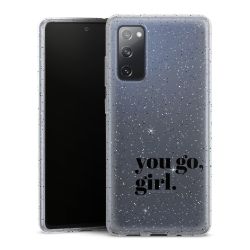 Silikon Glitter Case transparent-silber