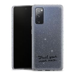 Silikon Glitter Case transparent-silber