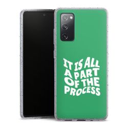 Silikon Glitter Case transparent-silber