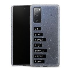 Silikon Glitter Case transparent-silber