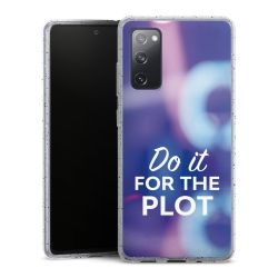 Silikon Glitter Case transparent-silber