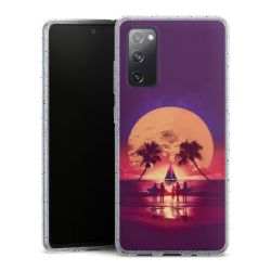 Silikon Glitter Case transparent-silber