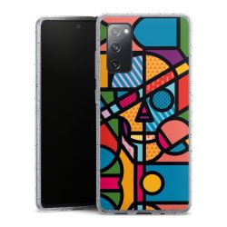 Silikon Glitter Case transparent-silber