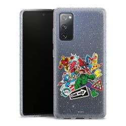 Silikon Glitter Case transparent-silber