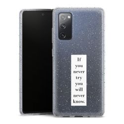 Silikon Glitter Case transparent-silber