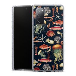 Silikon Glitter Case transparent-silber