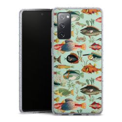 Silikon Glitter Case transparent-silber