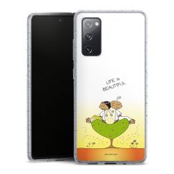 Silikon Glitter Case transparent-silber