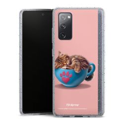 Silikon Glitter Case transparent-silber