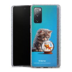 Silikon Glitter Case transparent-silber