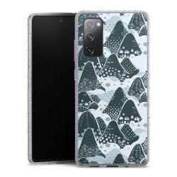 Silikon Glitter Case transparent-silber