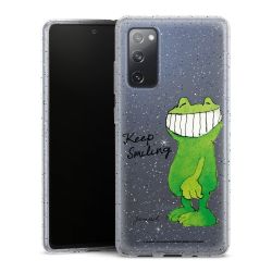 Silikon Glitter Case transparent-silber