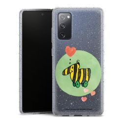 Silikon Glitter Case transparent-silber