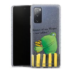 Silikon Glitter Case transparent-silber