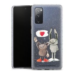 Silikon Glitter Case transparent-silber