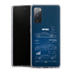 Silikon Glitter Case transparent-silber